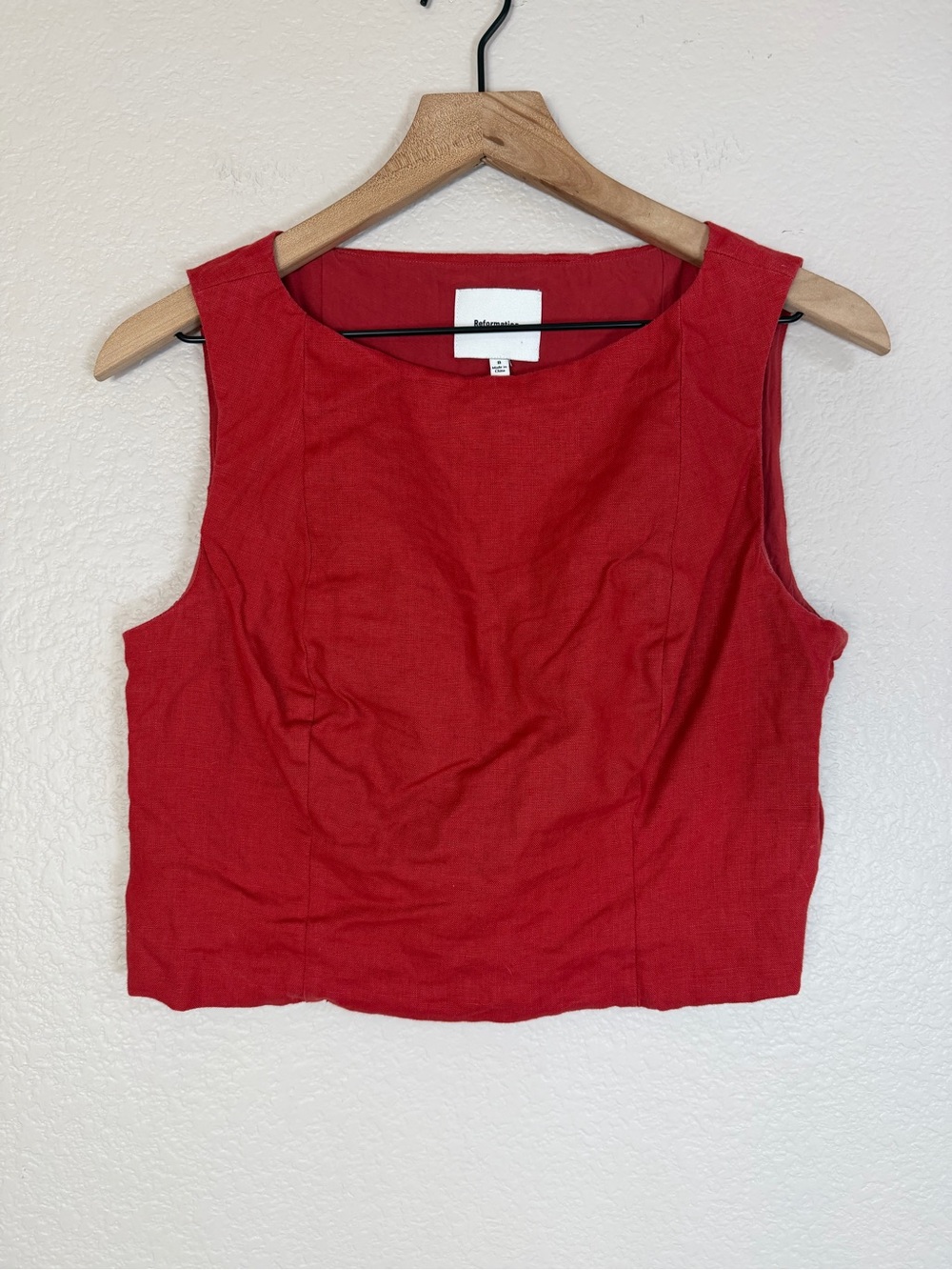 Reformation Red Two-Piece Crop Top and Mini Skirt Set - Picture 7 of 14